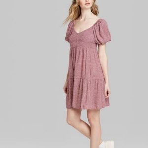 Purple Polka Dot Mini Dress